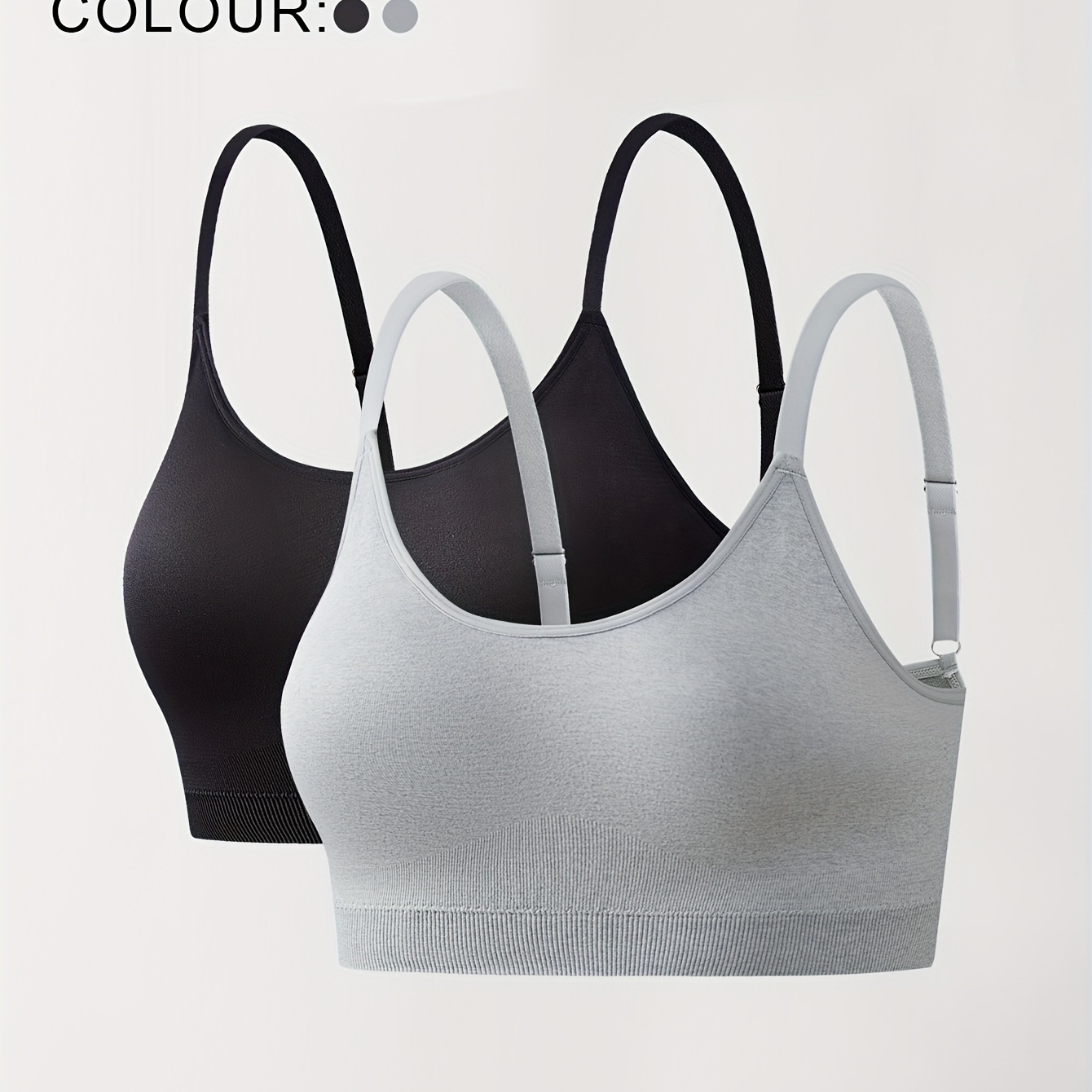 

A Package Of , Gray Seamless Sports Bra - High Elasticity, Lightweight, Breathable And Comfortable Women' Bra For Sports And .