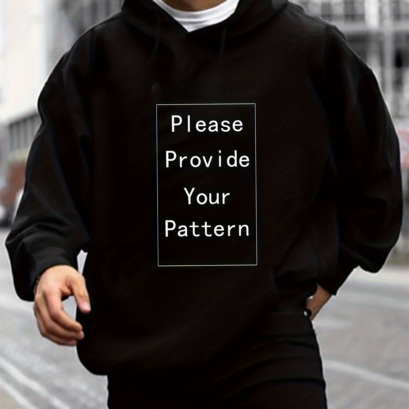 

Customized Patterns Print Men's Pullover Round Neck Hoodies With Kangaroo Pocket Long Sleeve Hooded Sweatshirt Loose Casual Top For Autumn Winter Men's Clothing As Gifts