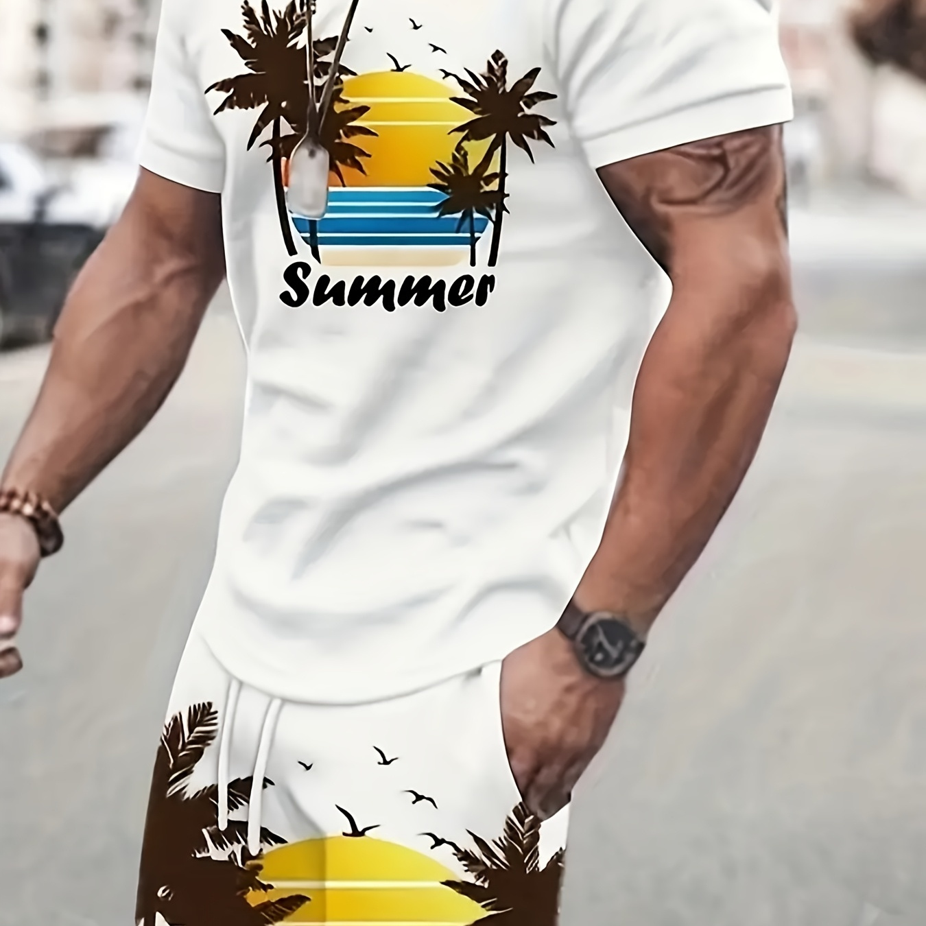 

Fashion Bunny Youth Short-sleeved New Summer Print Men's Casual 220g, Casual T-shirt. Exquisite Knitting Skills. Soft Pure Cotton Material