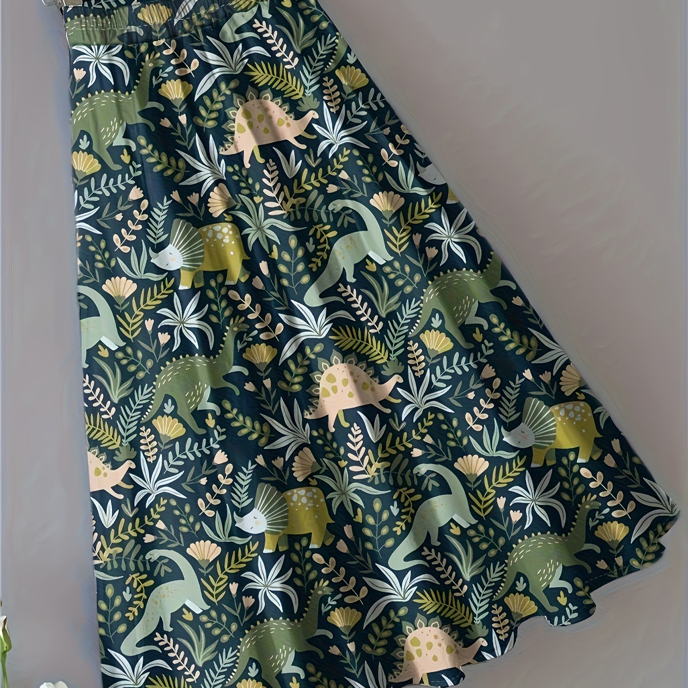 

Dinosaur Print Waist Skirt, Casual A-line Skirt For , Women's Clothing