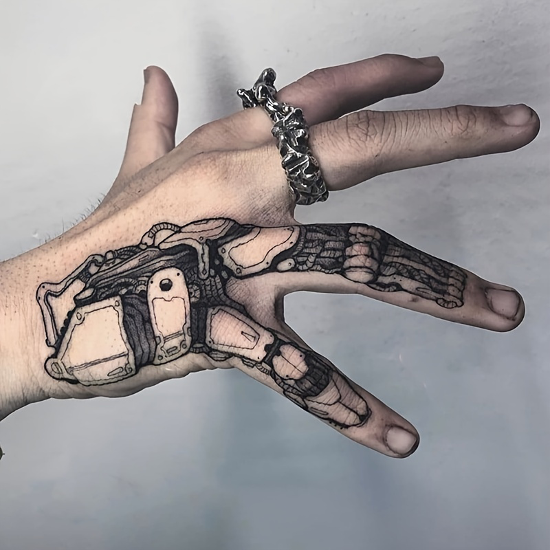 Tech Tattoo  Cyborg tattoo Hand tattoos for guys Tech tattoo
