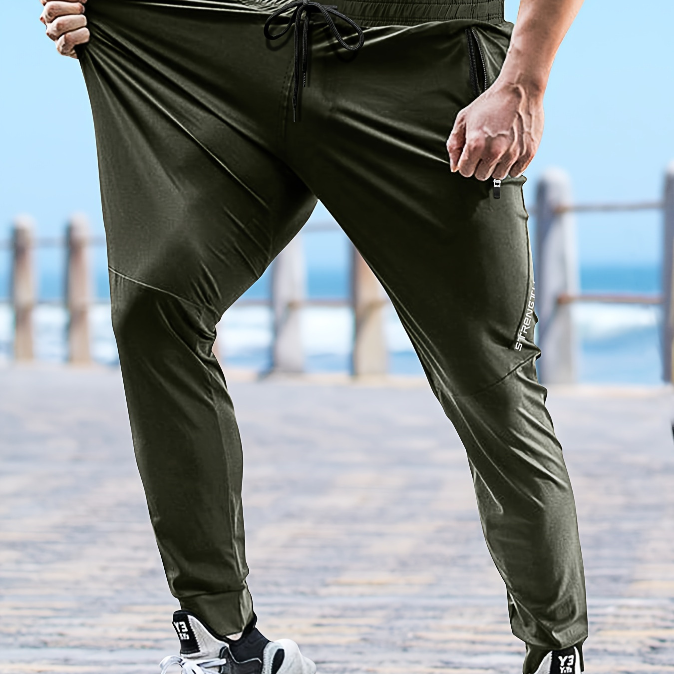 

Drawstring Loose Fit Pants Men's Casual Joggers For Men Winter Fall Running Jogging