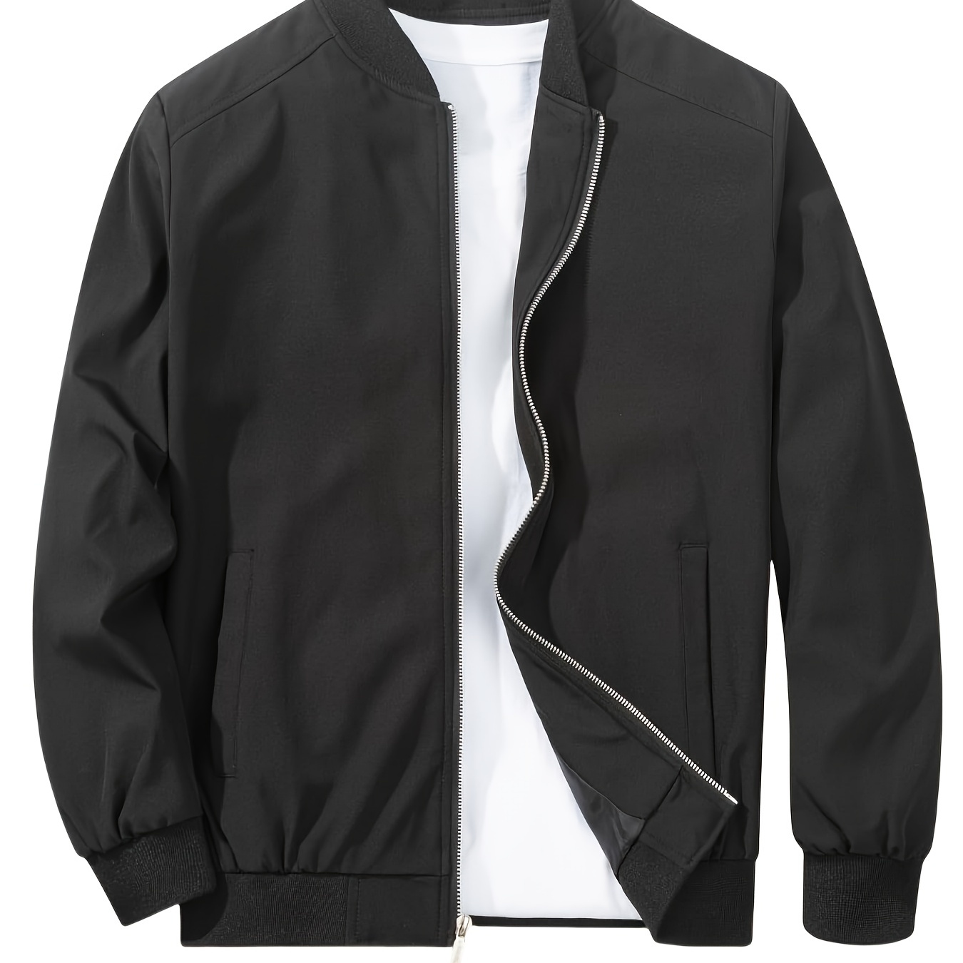 

Urban , Men's Casual Baseball Collar Jacket - Trendy, Loose-fit, Sports Coat For Spring & Fall