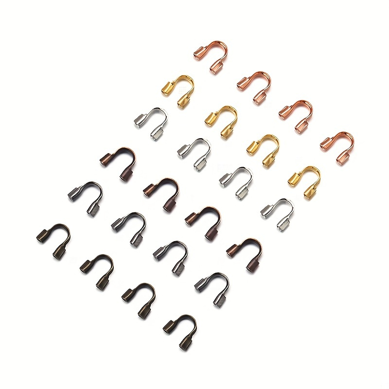 

100 Pcs 4.5x4mm Wire Protectors Wire Guard Guardian Protectors Loops U Shape Accessories Clasps Connector For Jewelry Making