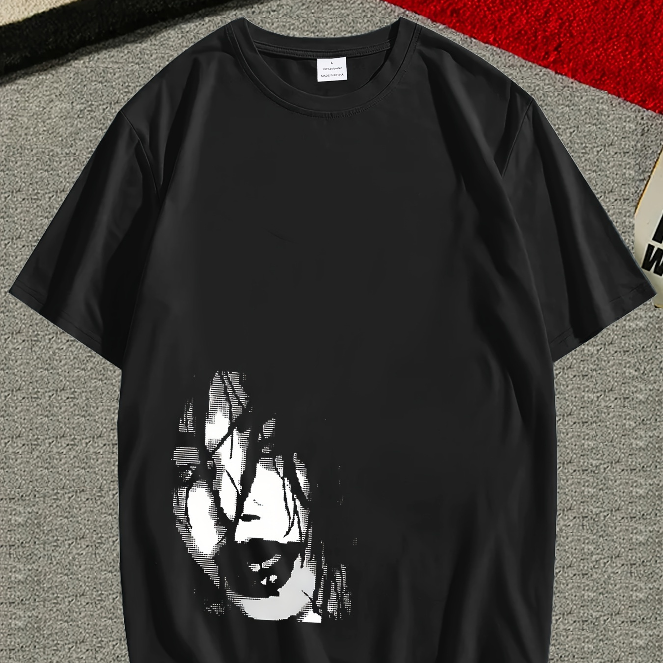 

Gothic Girl Print Tee Shirt, Tees For Men, Casual Short Sleeve T-shirt For Summer