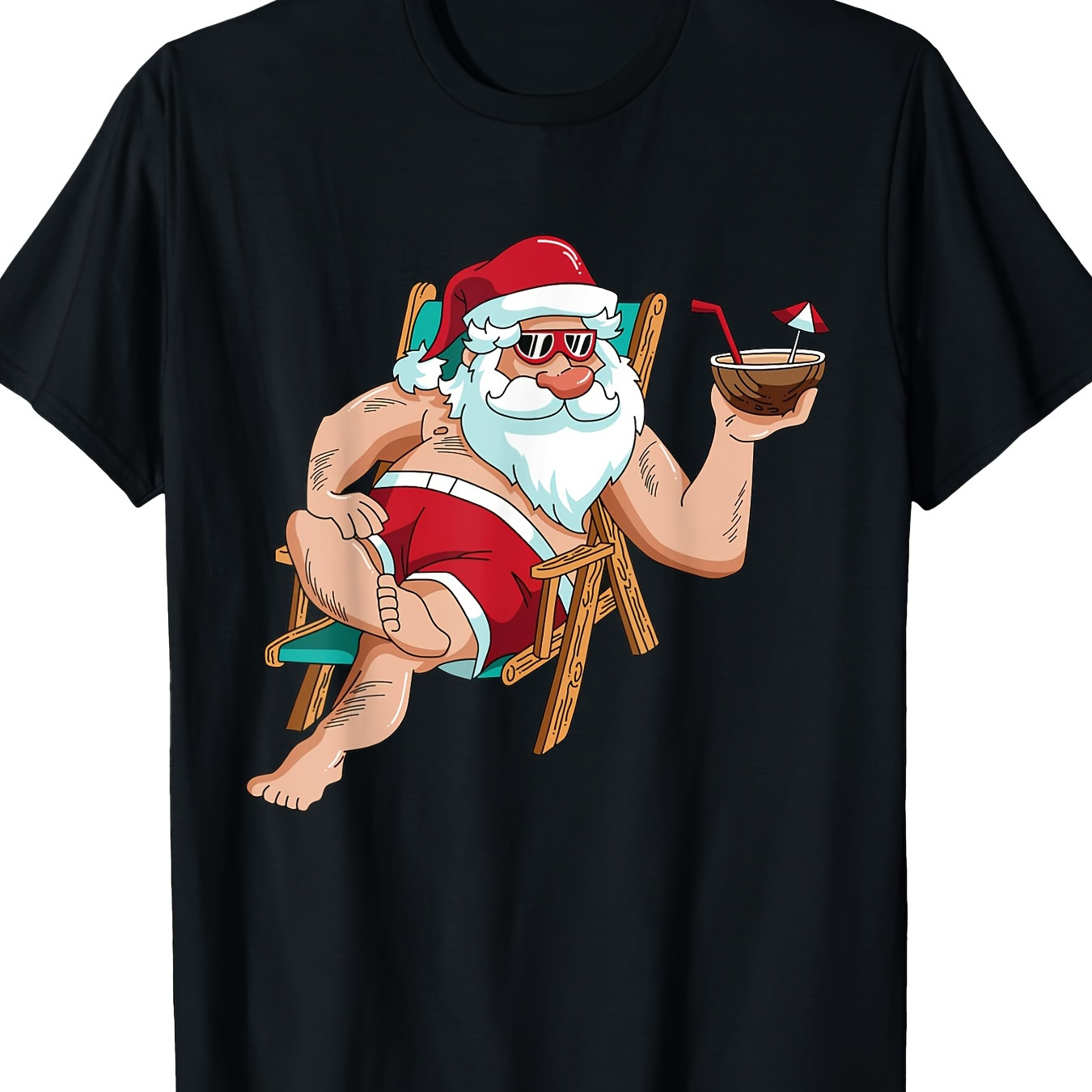 

Santa On Beach Independence Day Summer T-shirt - 220g