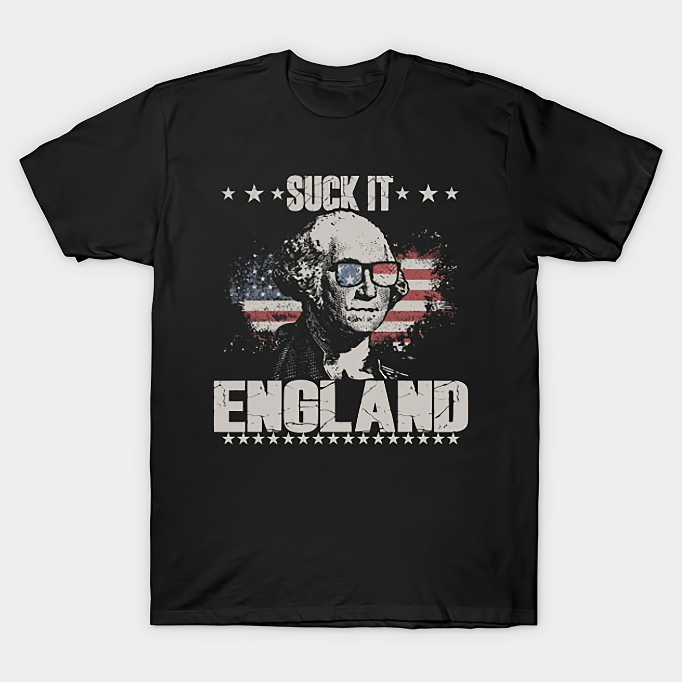 

Suck It England Independence Day Funny Men's Short Sleeve Graphic T-shirt