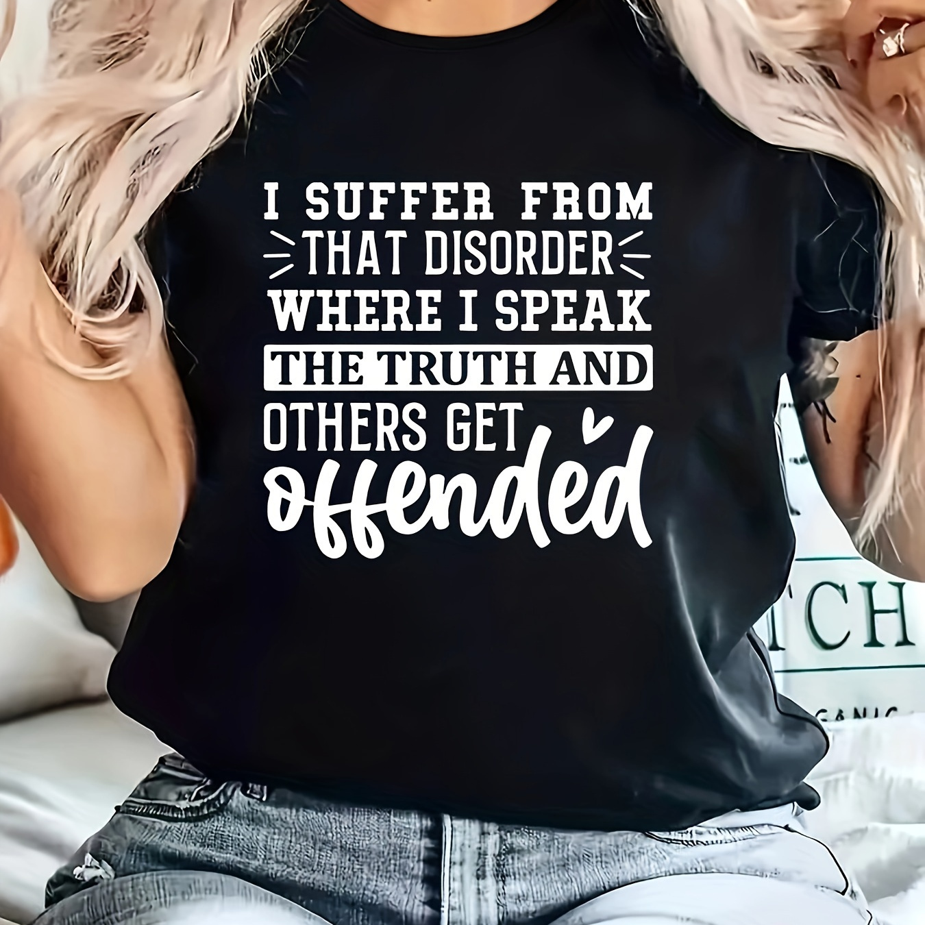 

Letter Print Loose And Comfortable Casual Workout Tops, Short Sleeves Round Neck Sports Tee, Women's Activewear