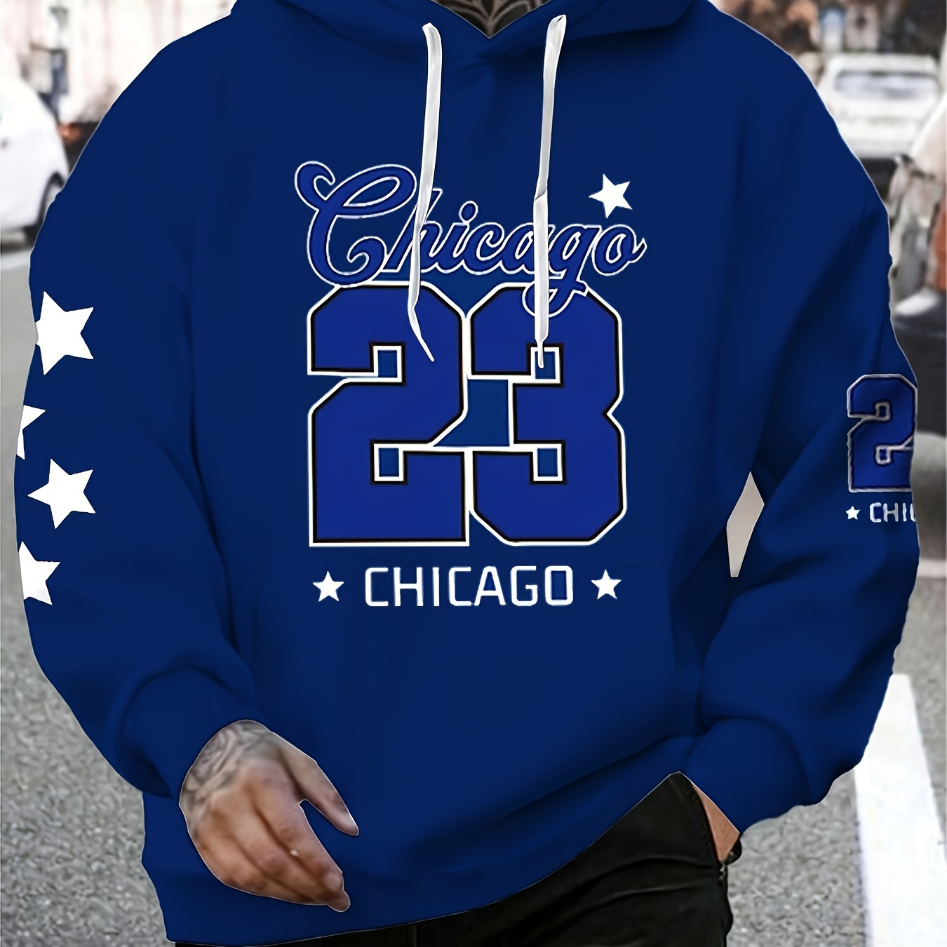 

Men's Chicago 23 Hoodie, Casual Long Sleeve Hooded Sweatshirt For Outdoor