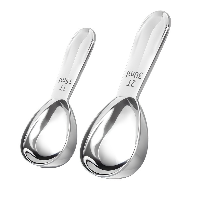 Measuring Spoon, 1/8 Cup Round 2Pcs Coffee Measuring Scoop 30ml Capacity  For Bar For Kitchen 