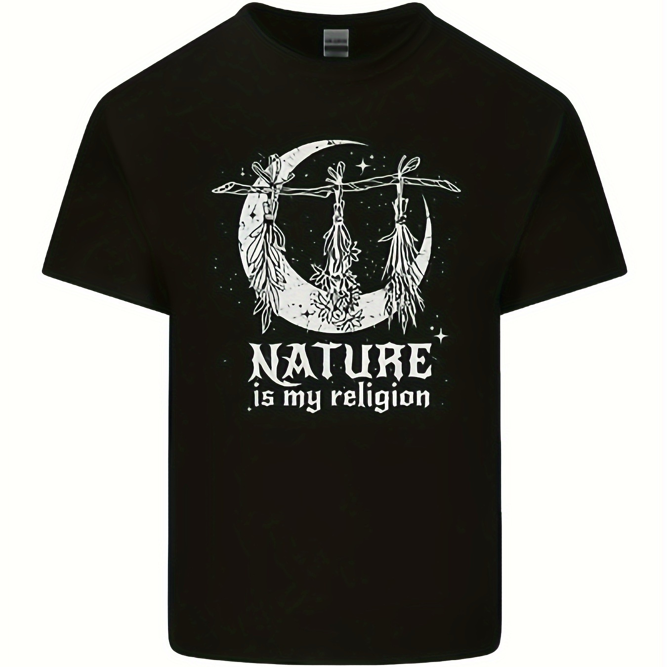 

Nature Men's T-shirt 100% Cotton Short Sleeve 2024 T-shirt Crew Neck Graphic Print T-shirt