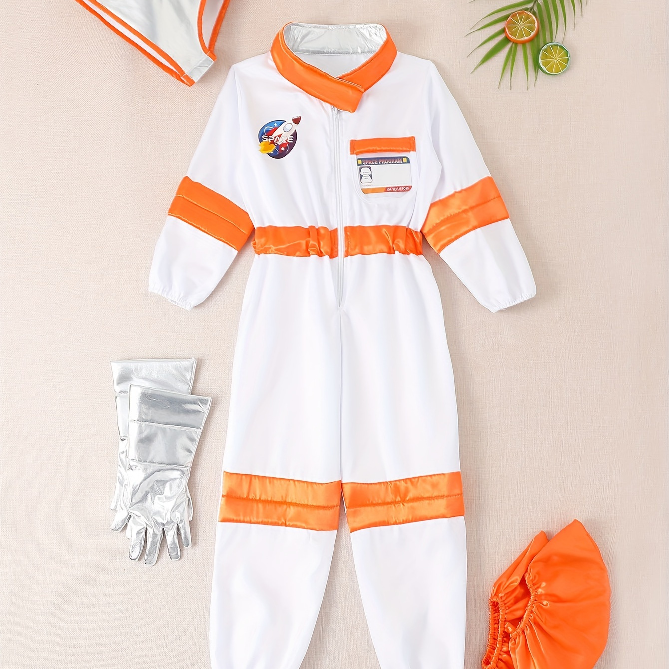 

Girls/boys Astronaut Romper Cool Astronaut Jumpsuit For Performance Birthday Gift 5-6y