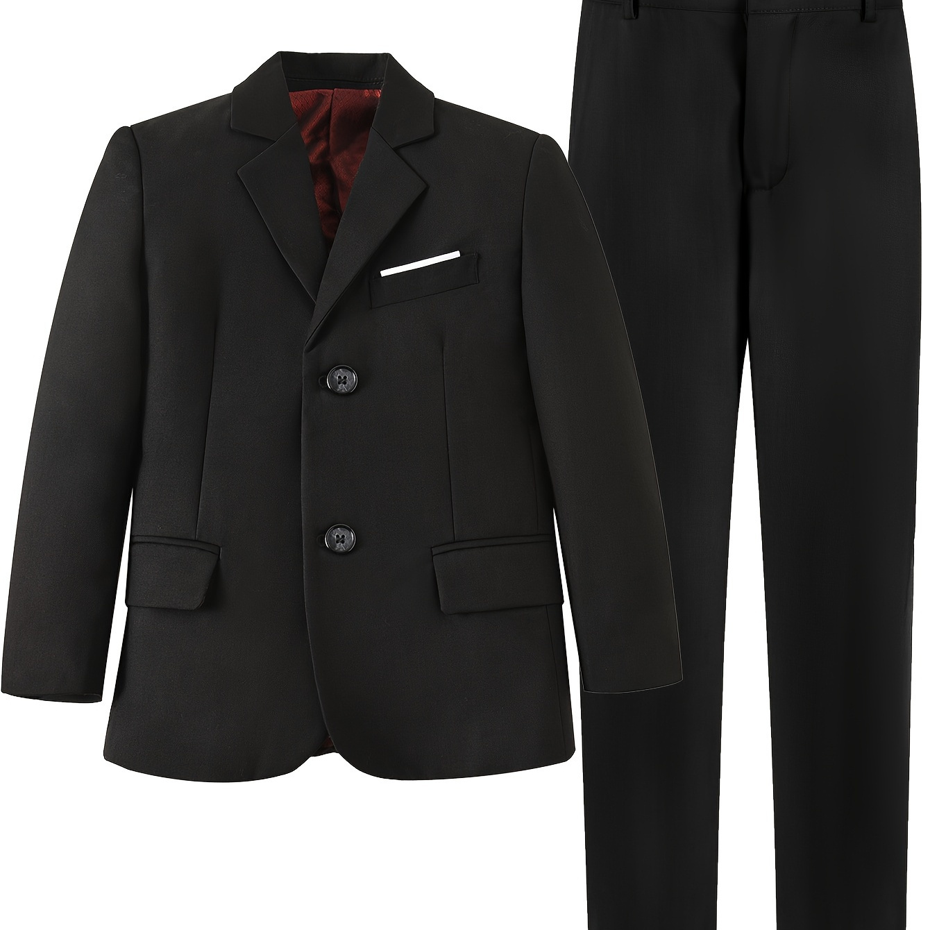

2pcs Boy's Gentleman Outfit, Suit Jacket & Pants Set, Formal Wear For Speech Performance Birthday Party, Kid's Clothes