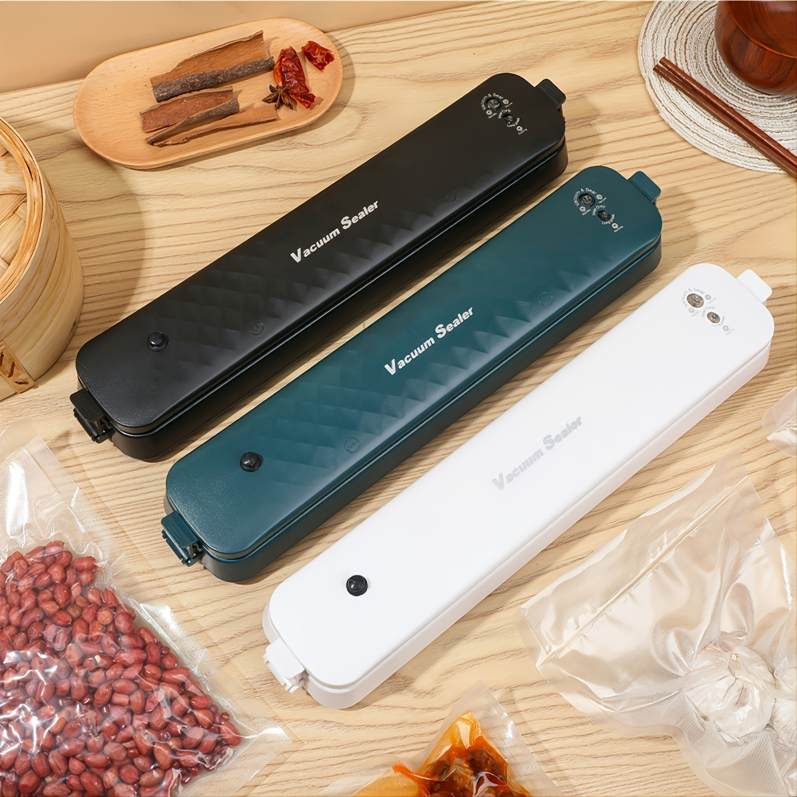 1pc Household Eletric Vacuum Food Sealer Automatic Vacuum Packaging Machine  110v Vaccum Packe With 5pcs Seal Bag, Buy More, Save More