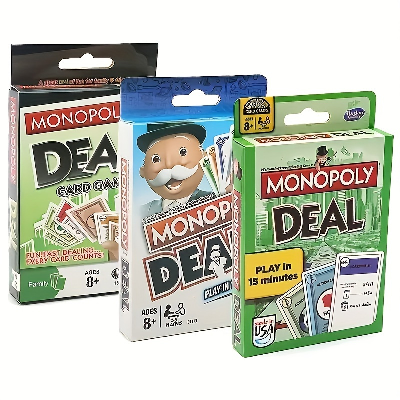 1pc Gioco Di Carte Monopoly Deal Di Alta Qualità, Gioco Di Carte Deal Per  Bambini, Sconti Per Tutti