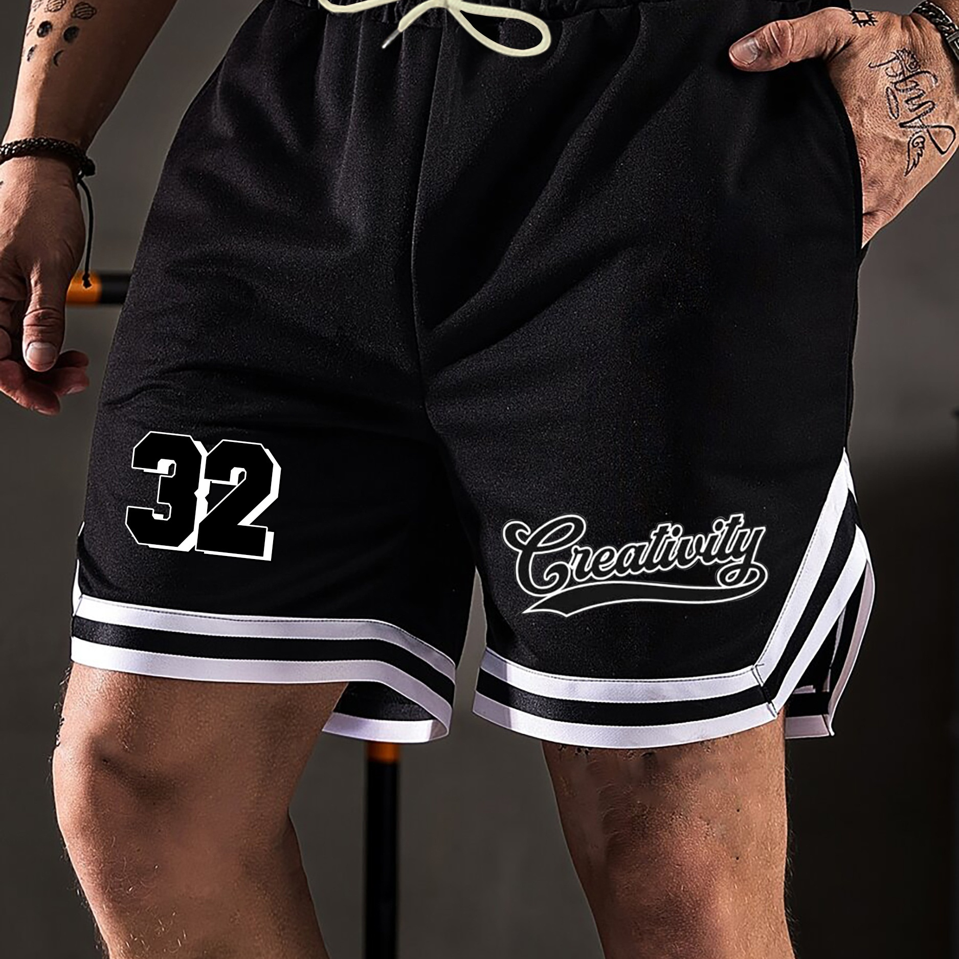 

32 Print Men's Drawstring Pants Loose Casual Waist Simple Style Comfy Shorts For Spring Summer Outdoor Fitness Holiday Daily Commute Dates