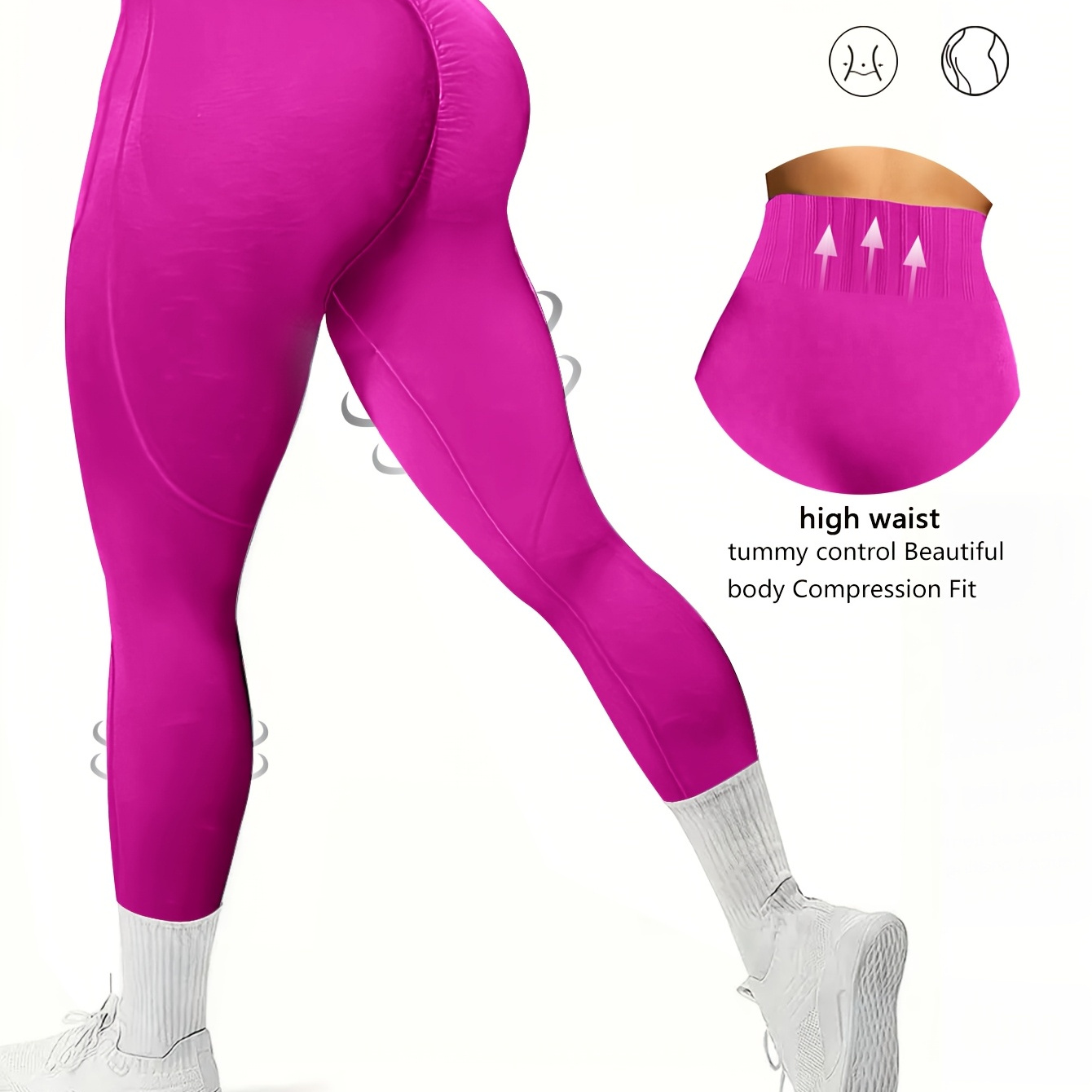 

Slimming -waist Yoga Leggings For Women - High Stretch, Non-see-through Activewear Pants