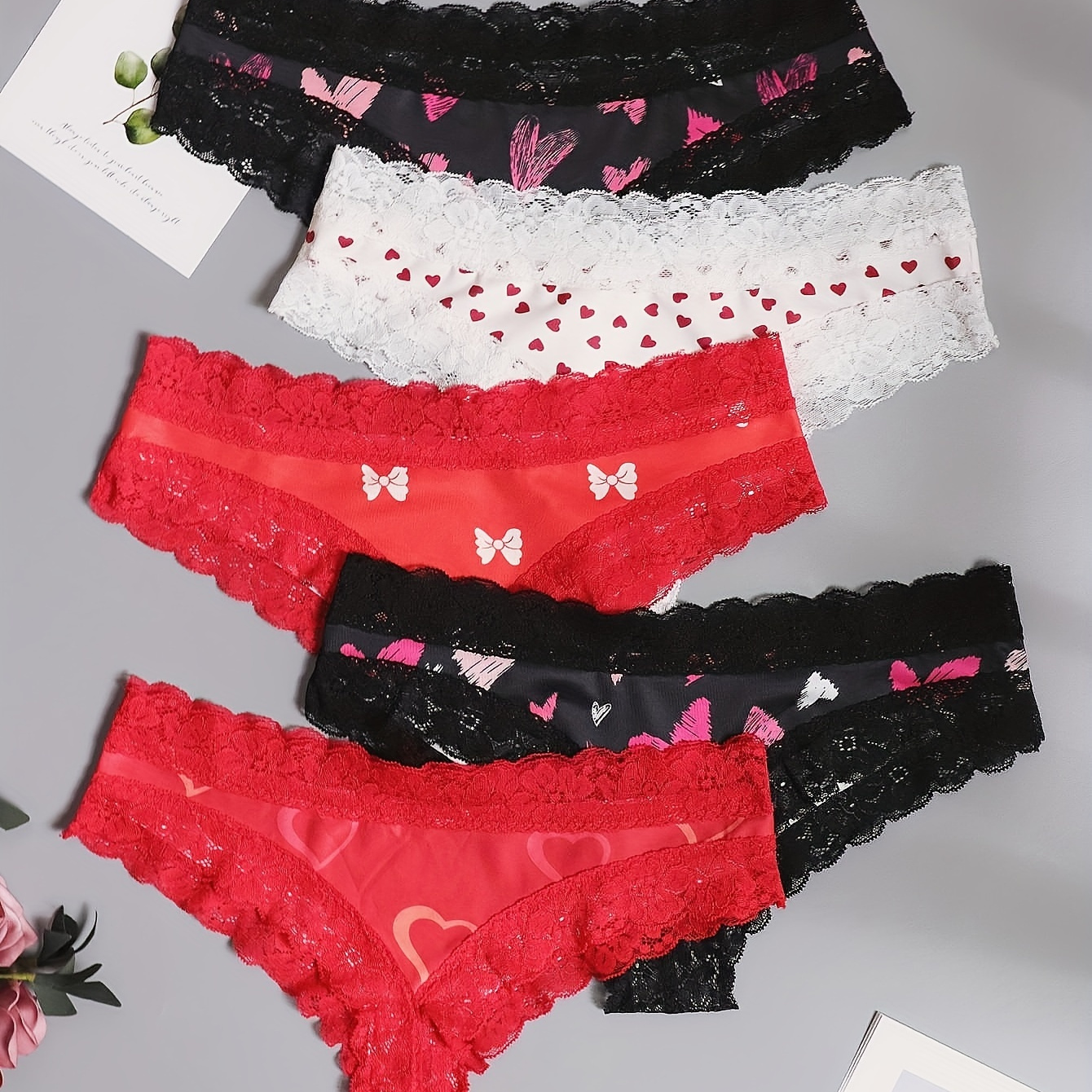 DIRCHO Women Underwear Variety Panties Pack 10 Lacy Thongs