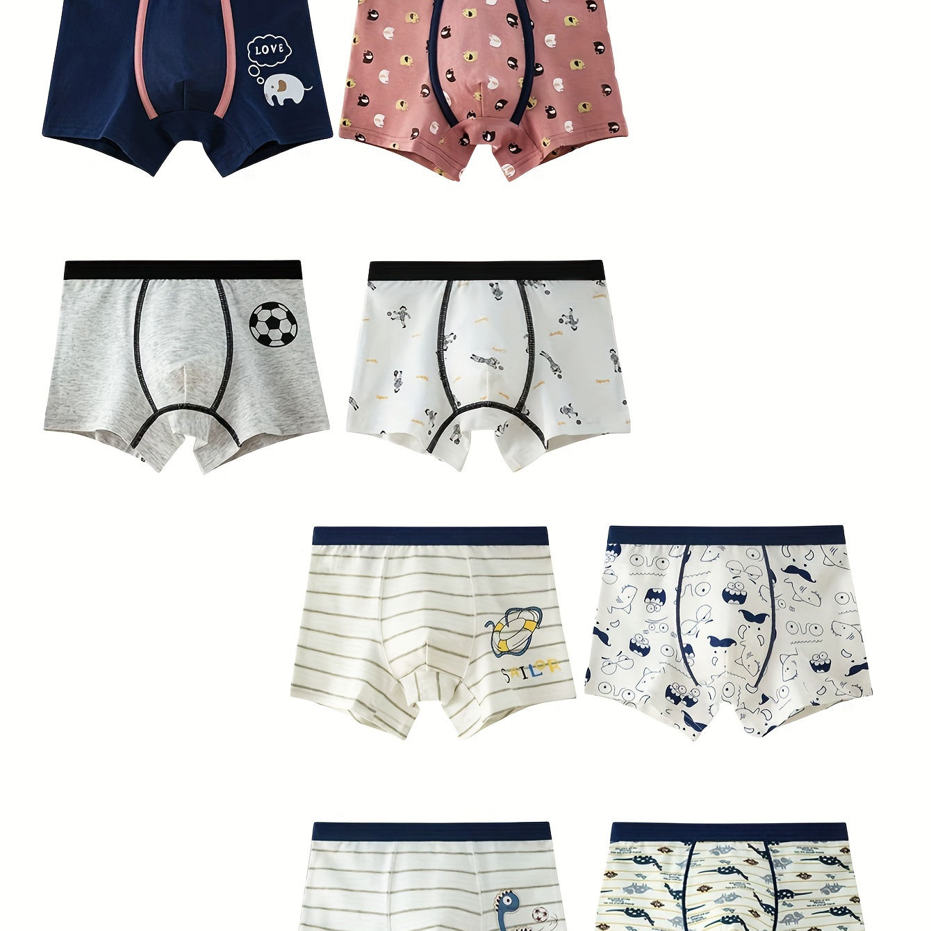 Boy's Cotton Boxer Briefs Cartoon Pattern Breathable - Temu Philippines