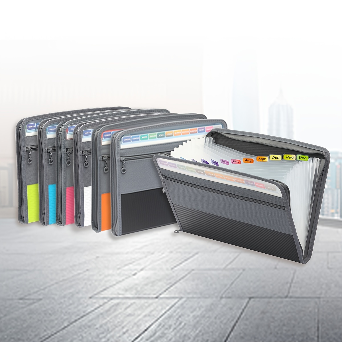 13 Pockets File Document Organizer with Sticky Labels Expanding File Folder Accordion File Folder Document Organizer Expanding Zip File Folder Letter