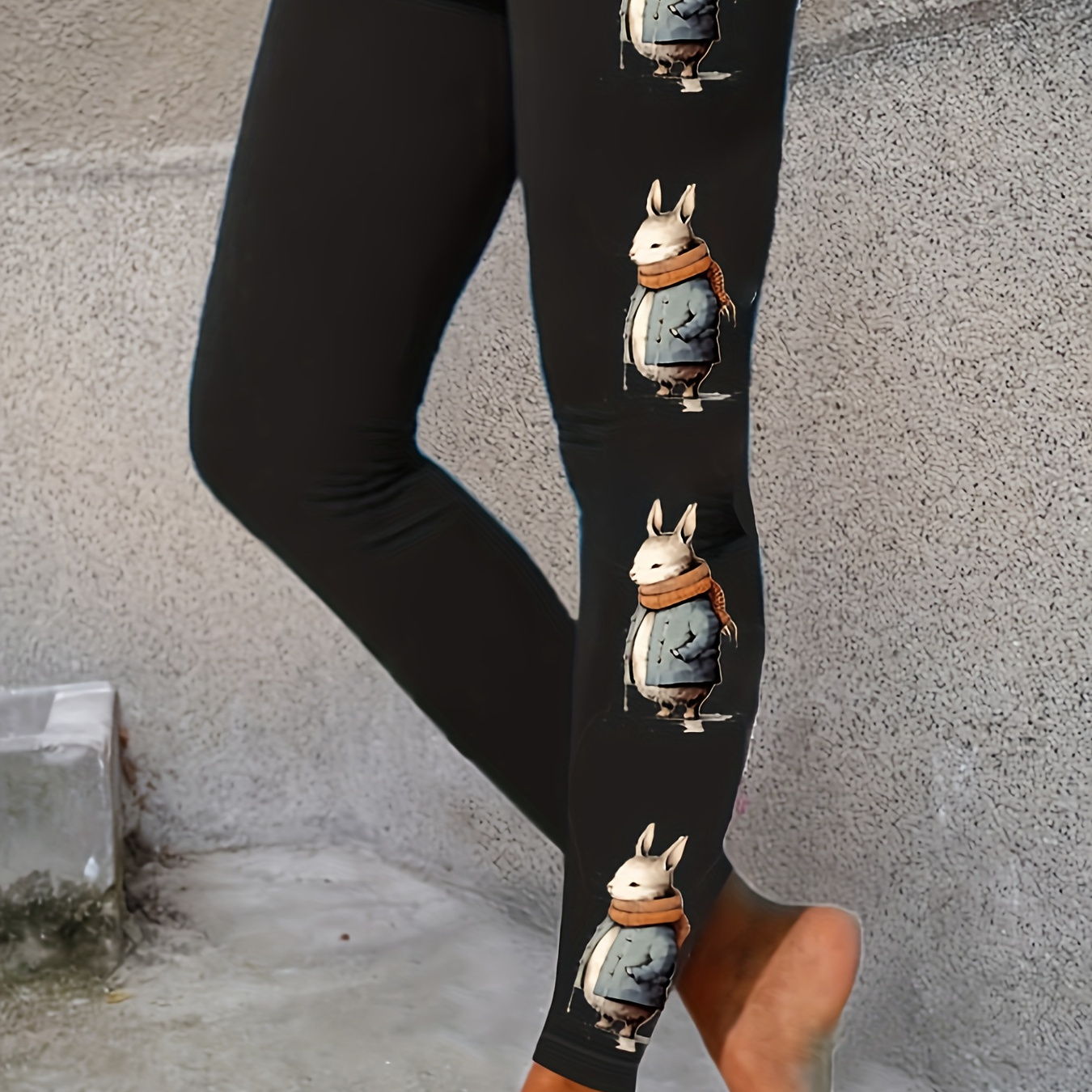 Easter Bunny Skinny Leggings, Casual High Waist Stretchy Leggings, Women's  Clothing