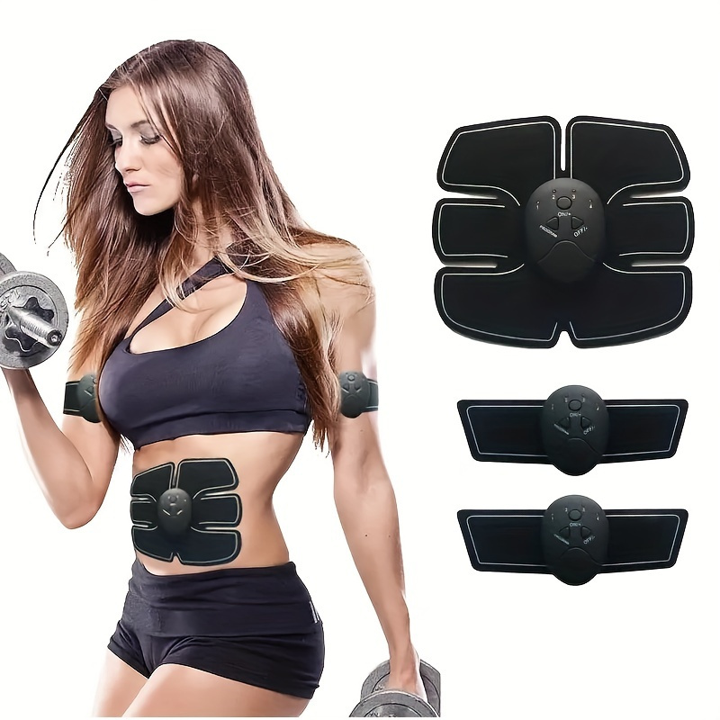 Ems Muscle Stimulator For Full Body Fitness, Weight Loss, And Slimming With  Gel Pads (battery Not Included) - Temu