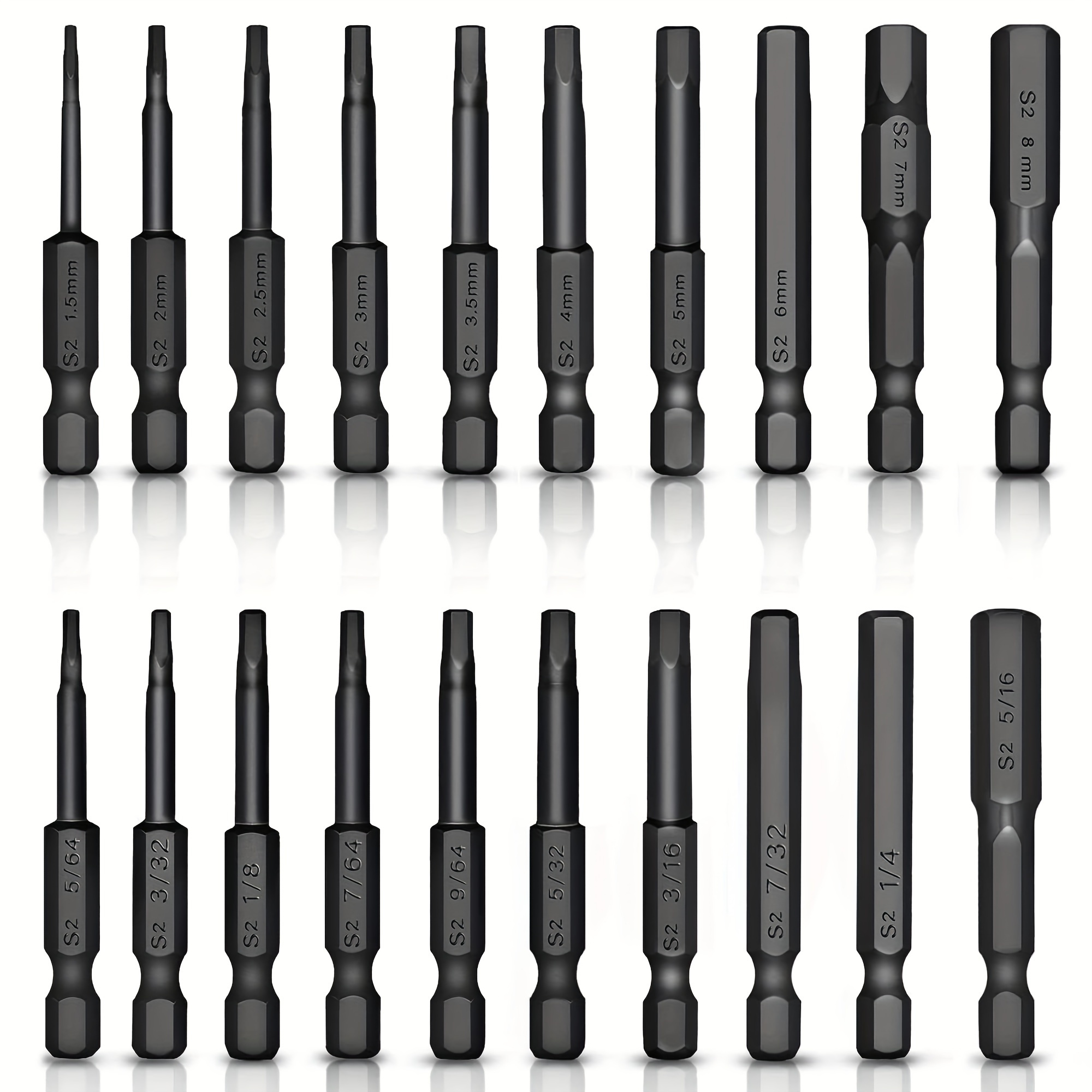 Allen Wrench Metric Fold-Up Hex Key Set 1.5 mm-6.0 mm 7 Pcs Made in US
