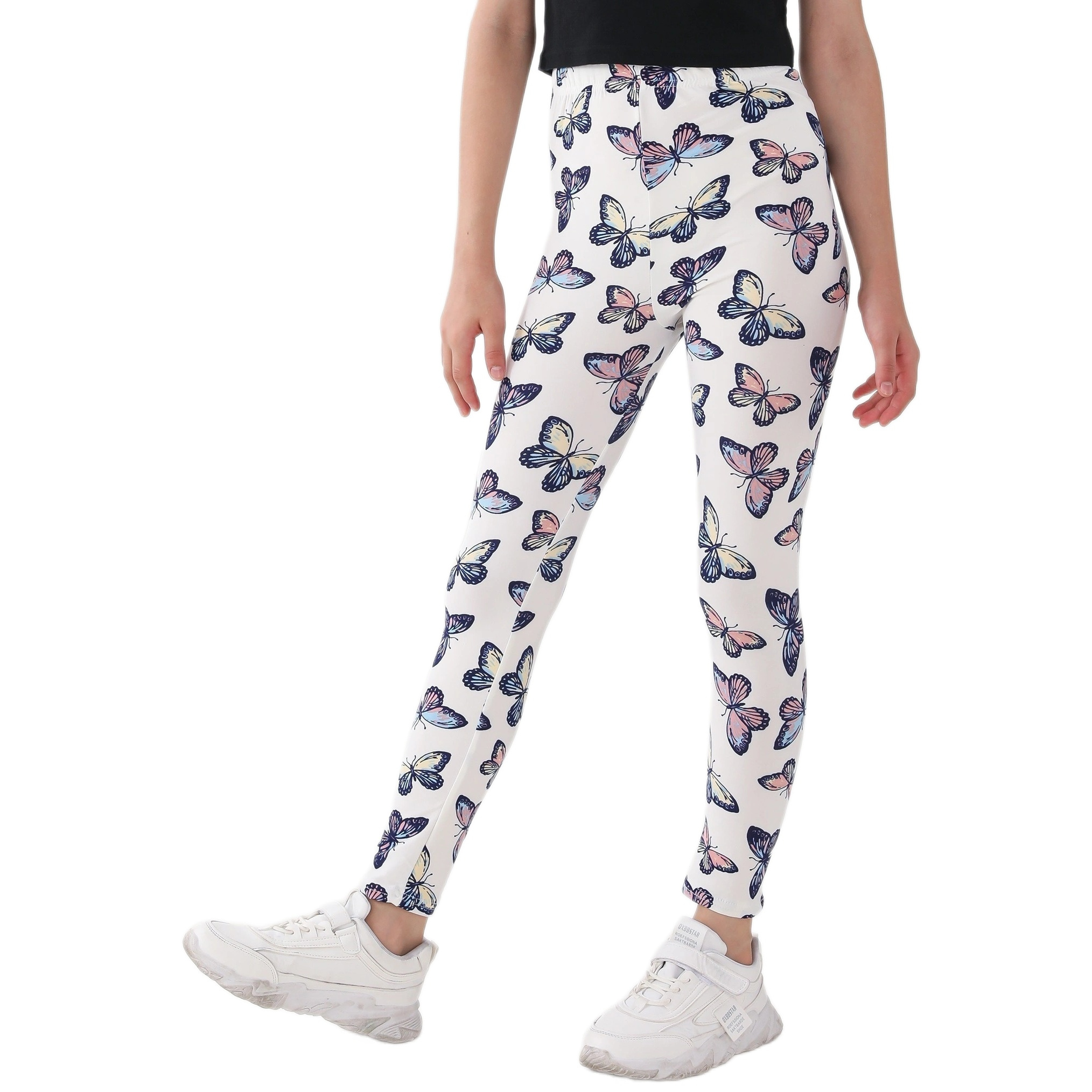 

Versatile Butterfly Graphic Leggings Girls Stretchy Leggings Outdoor Gift