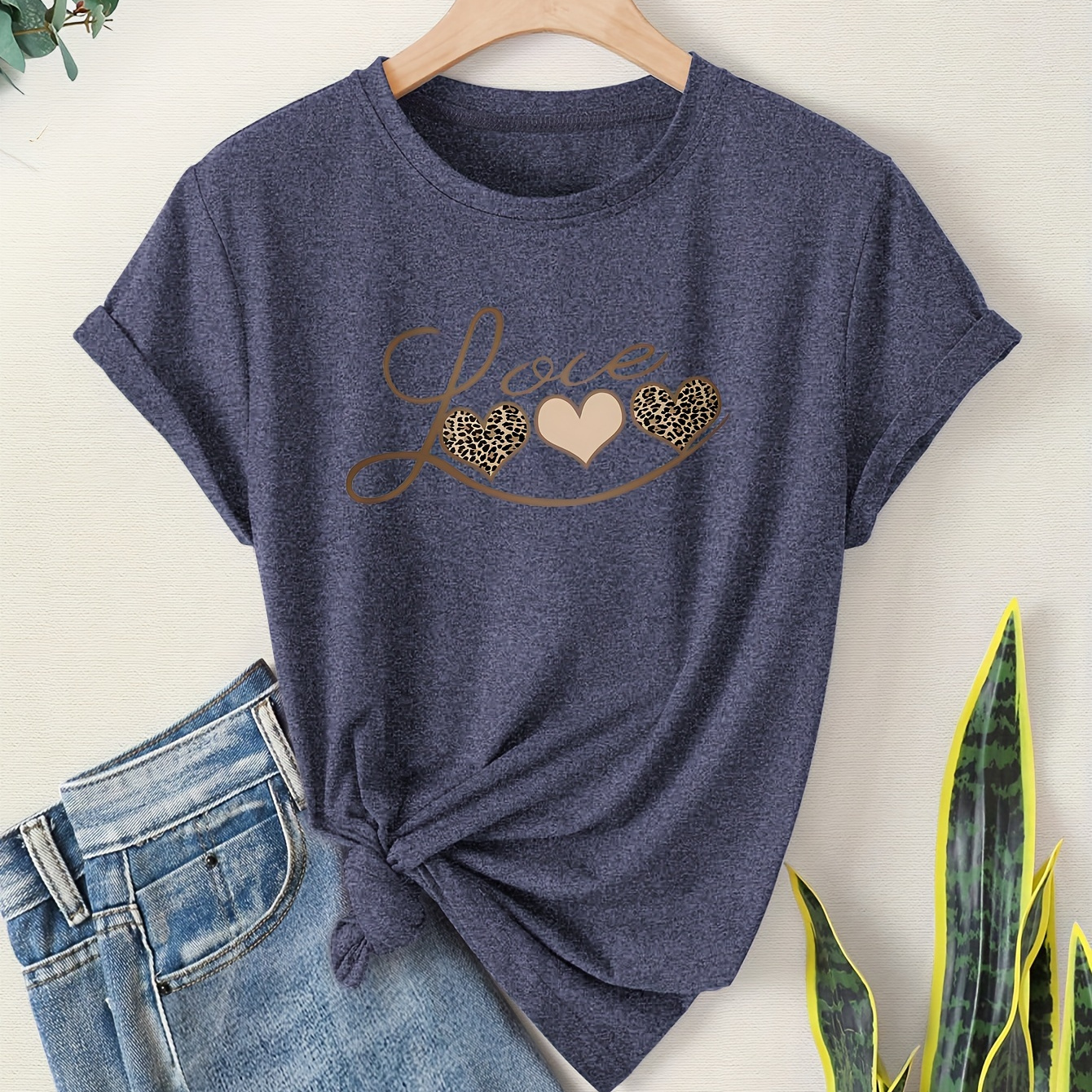 

Graphic -, Round Sleeves Tee, Women's