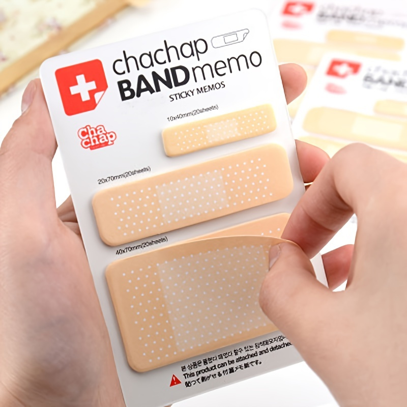 

1pc Cute Band Aid Series Memo Pad Stickers Sticky Notes Paper Notepad Kawaii Stationery Office Papeleria Supplies Notas
