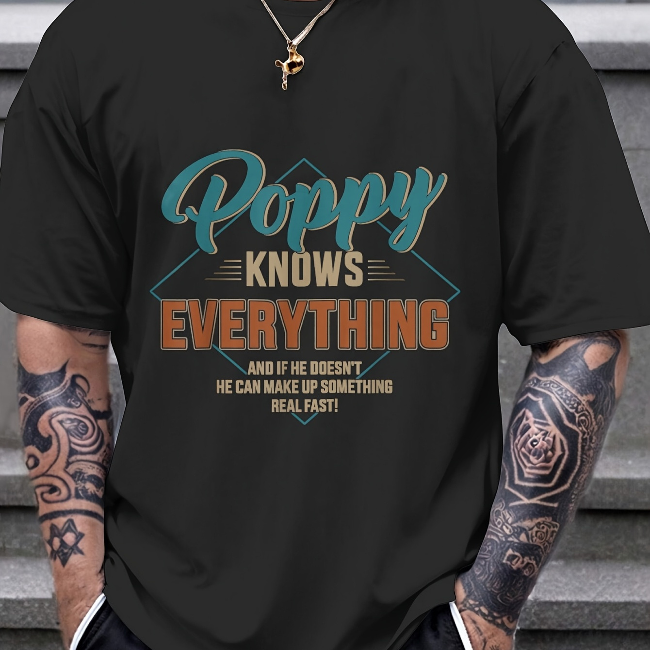 

Ewh Funny Poppy Knows For And Father's Day T-shirt