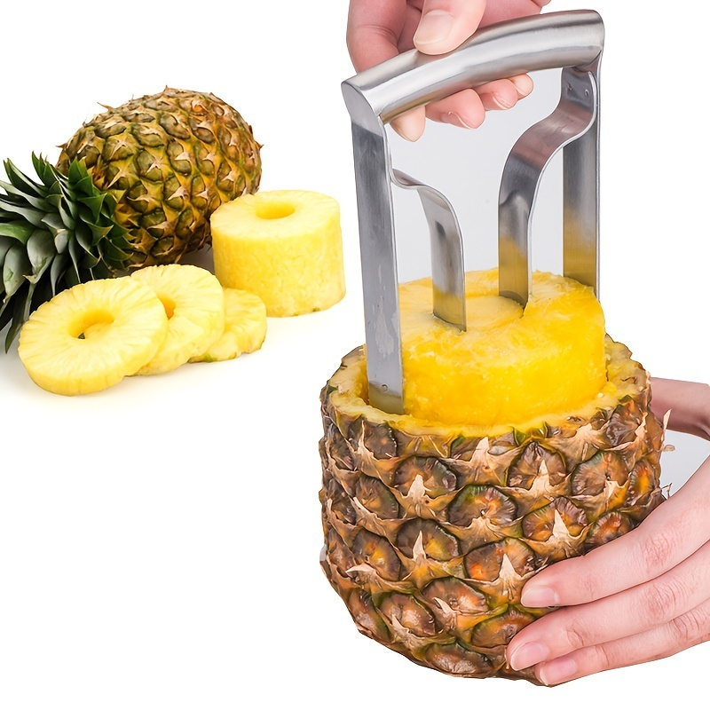 

1pc Pineapple Corer Cutter, Pineapple Corer Stainless Steel Pineapple Corer, Manual Fruit Pineapple Slicer Peeler Fruit Slicer Corer, Pineapple Cutter Fruit Tool Easy Kitchen Tool (silvery)