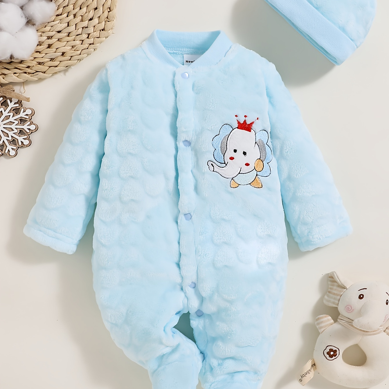 

[top-] Adorable Long- & Hat Set For Newborns - , Washable - , For Boys & 0-3 Months, For