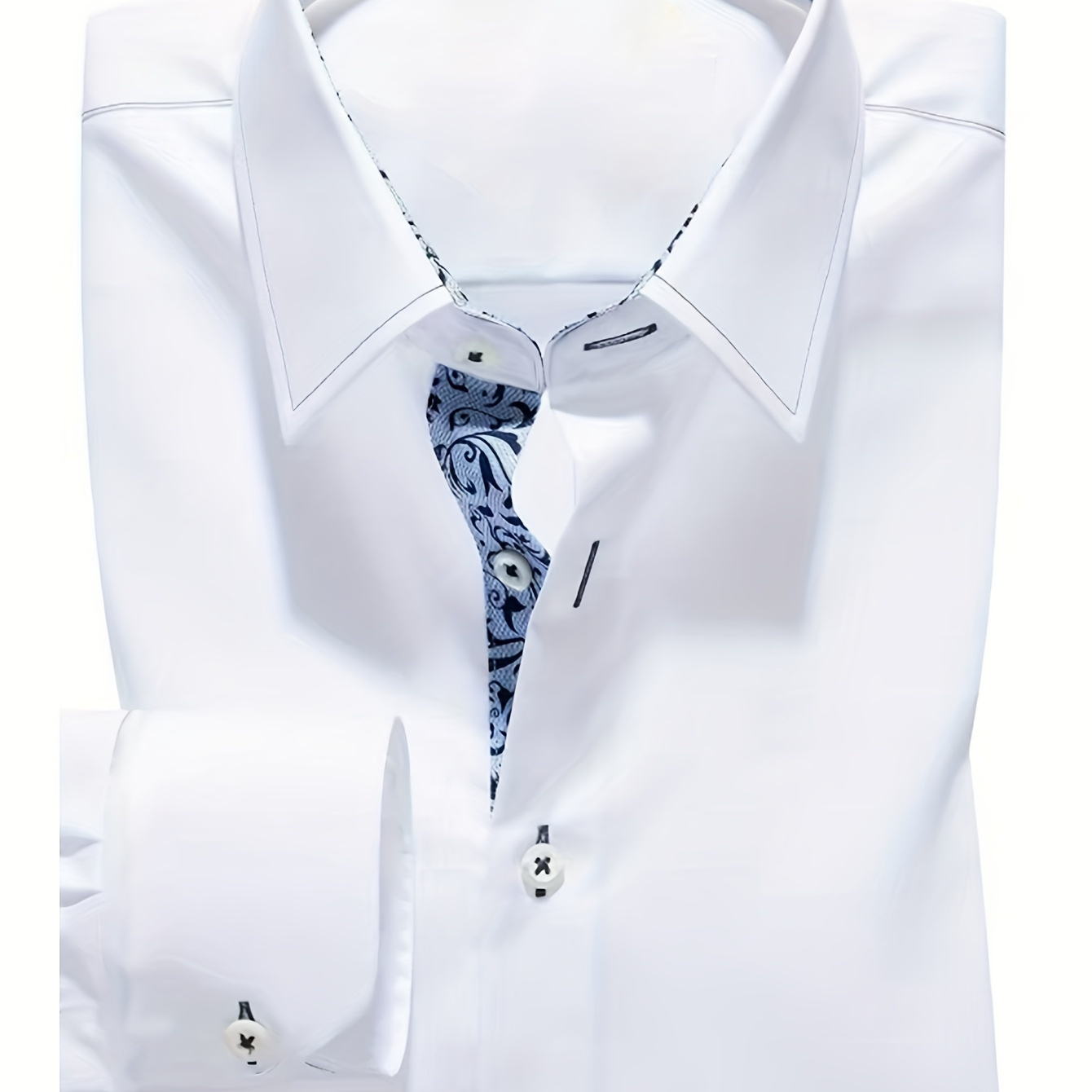 

Fit Shirt - 100% Polyester, , Mature Lapel Collar, Woven Fabric With Slight Stretch, Solid Color, Button , For All - Ideal Gift For Men