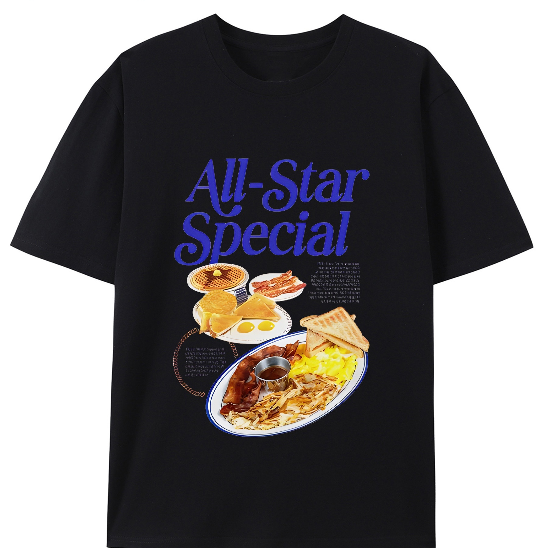 

Breakfast Cotton Funny Casual Shortsleeve T-shirt, Fashion Casual Cotton T-shirt Short-sleeved Round-neck T-shirt Summer Fashion Daily Casual Clothing Ideal Choice T-shirt