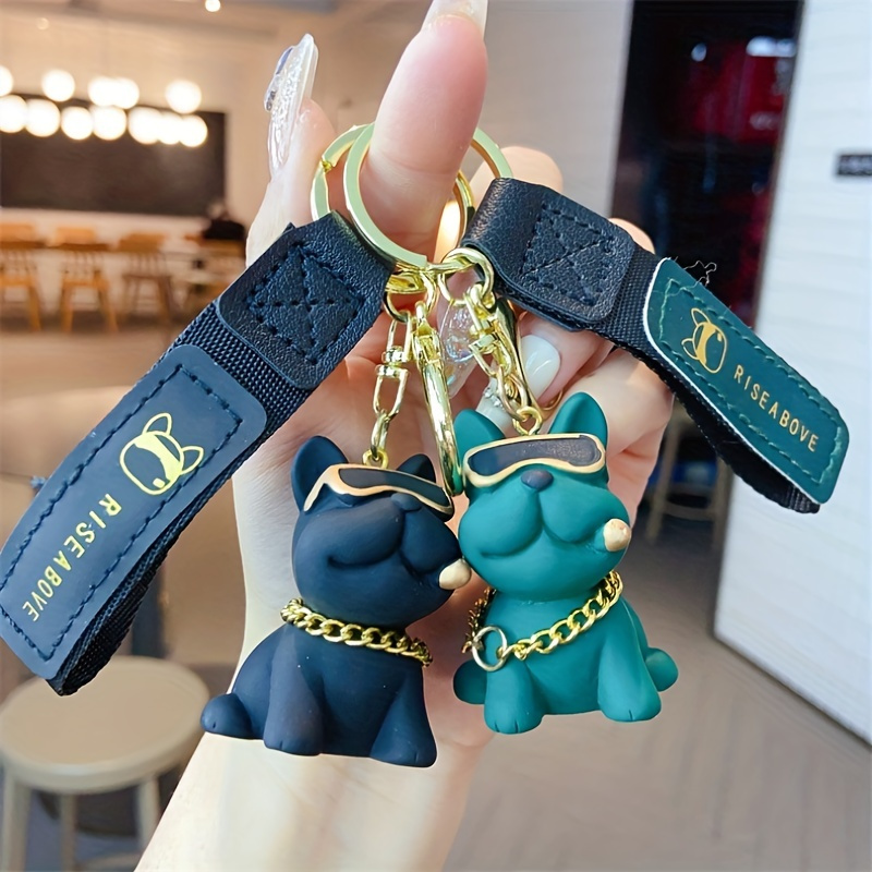 New Disney Keychains French Bulldog Car Keychain Anime Keychain