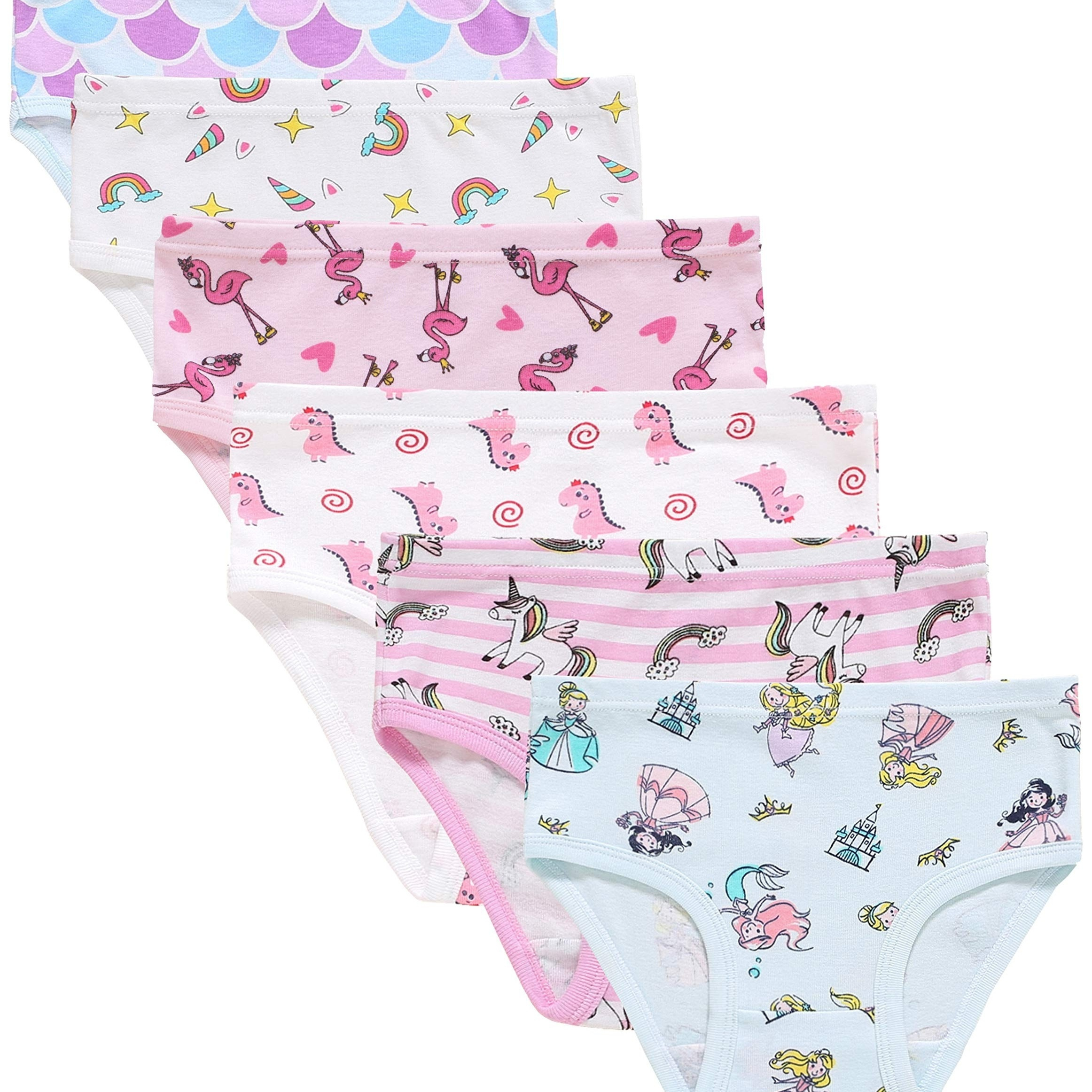 

6pcs Girls Panties Christmas Kids Cotton Briefs Undies