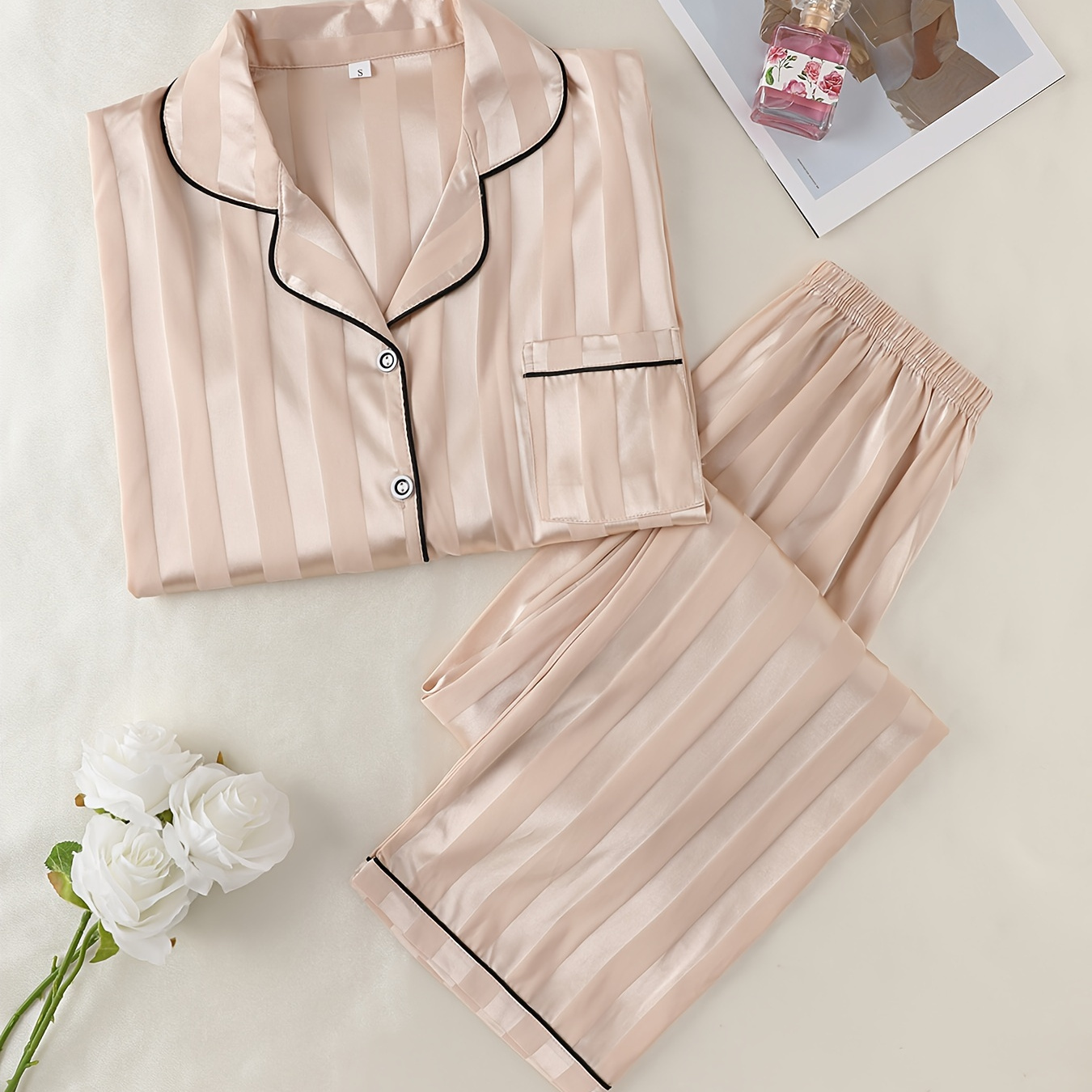 

Striped Set For - Long - & Waist Pants, Washable