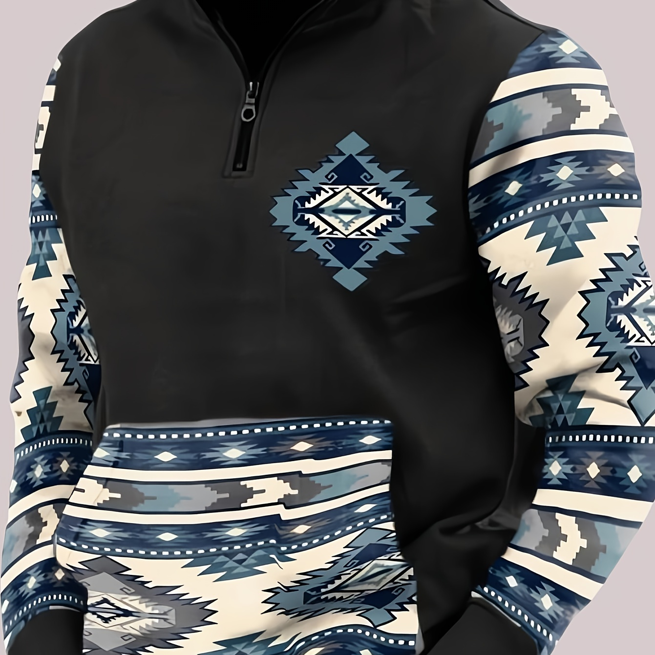 Men's Retro Geometric Pattern Sweatshirt