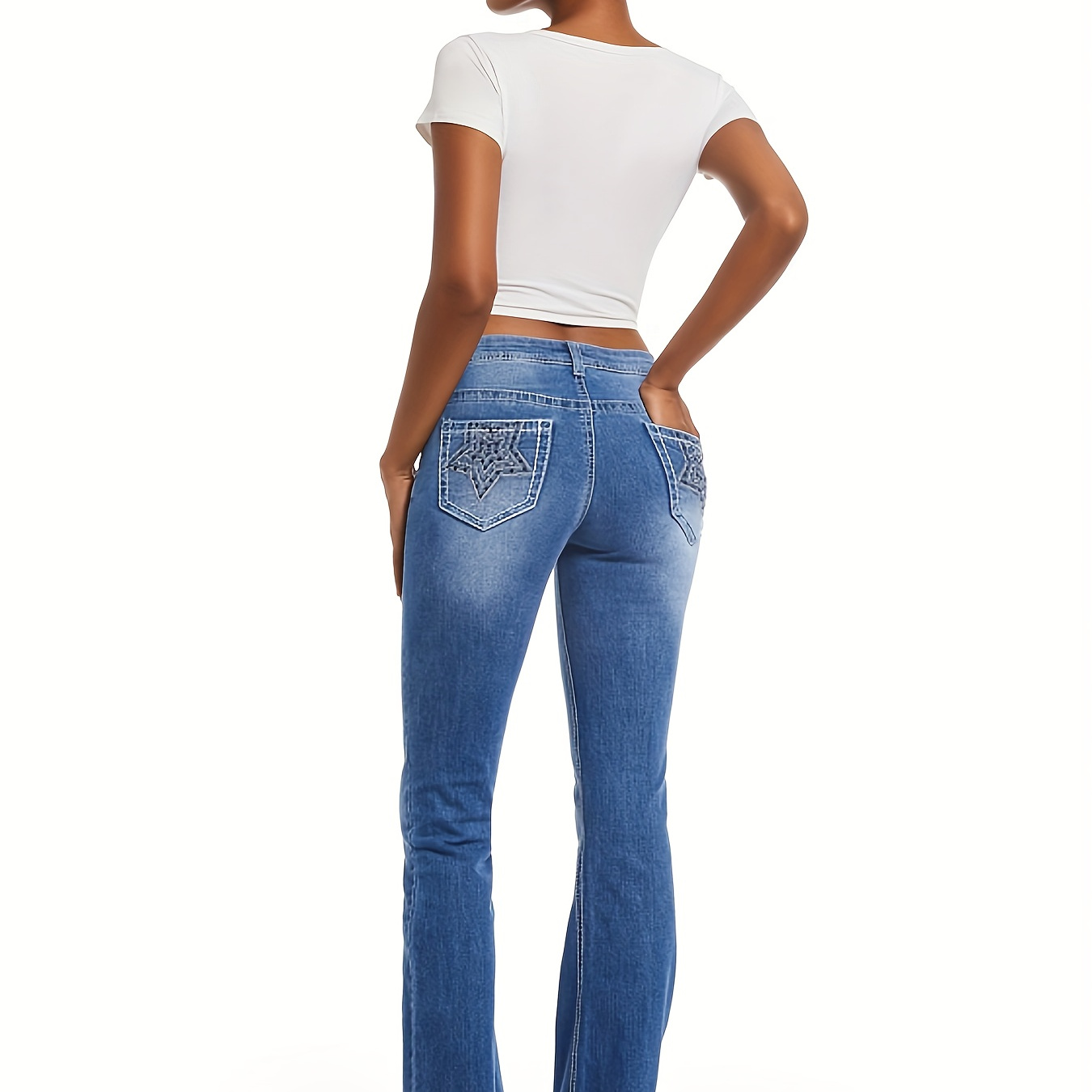 

Women's Slim-fit Blue Jeans, Classic Stretchy Denim, Casual Style, Versatile And Comfortable All-season Wear, Sexy