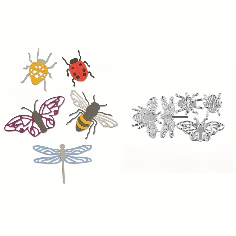 Matrices De Découpe Métal Forme Insectes - Scrapbooking, Cartes & Loisirs Créatifs Pochoir Métal Scrapbooking