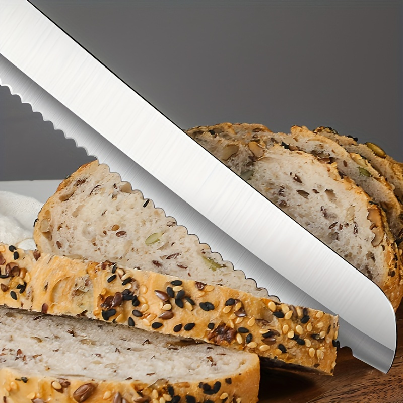 Bread Knife Stainless Steel Serrated Knife Household Special - Temu