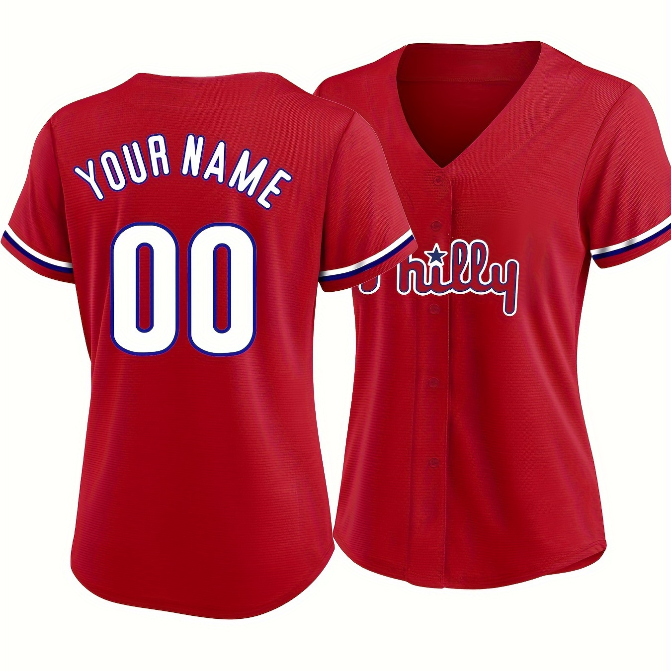 

Customizable Name And Number, Women's Baseball Jersey, Embroidered, Leisure Outdoor Sports Wear Customization