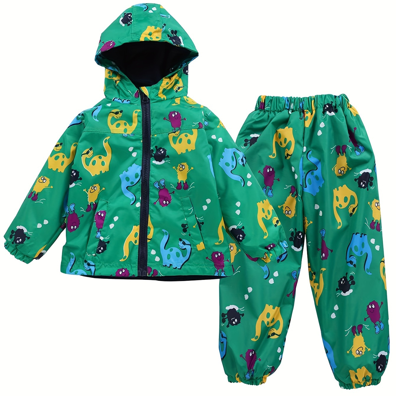 

2pcs Boy's Hooded Outfit, & Pants Set, Boy's Clothes , As