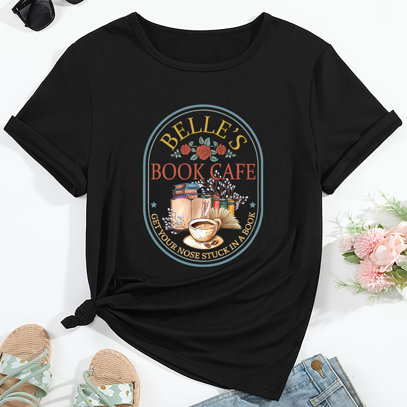 

Women's Casual Sports T-shirt - "'s " Graphic Print Short Sleeve Tee, Round Neck, Relaxed Fit Top