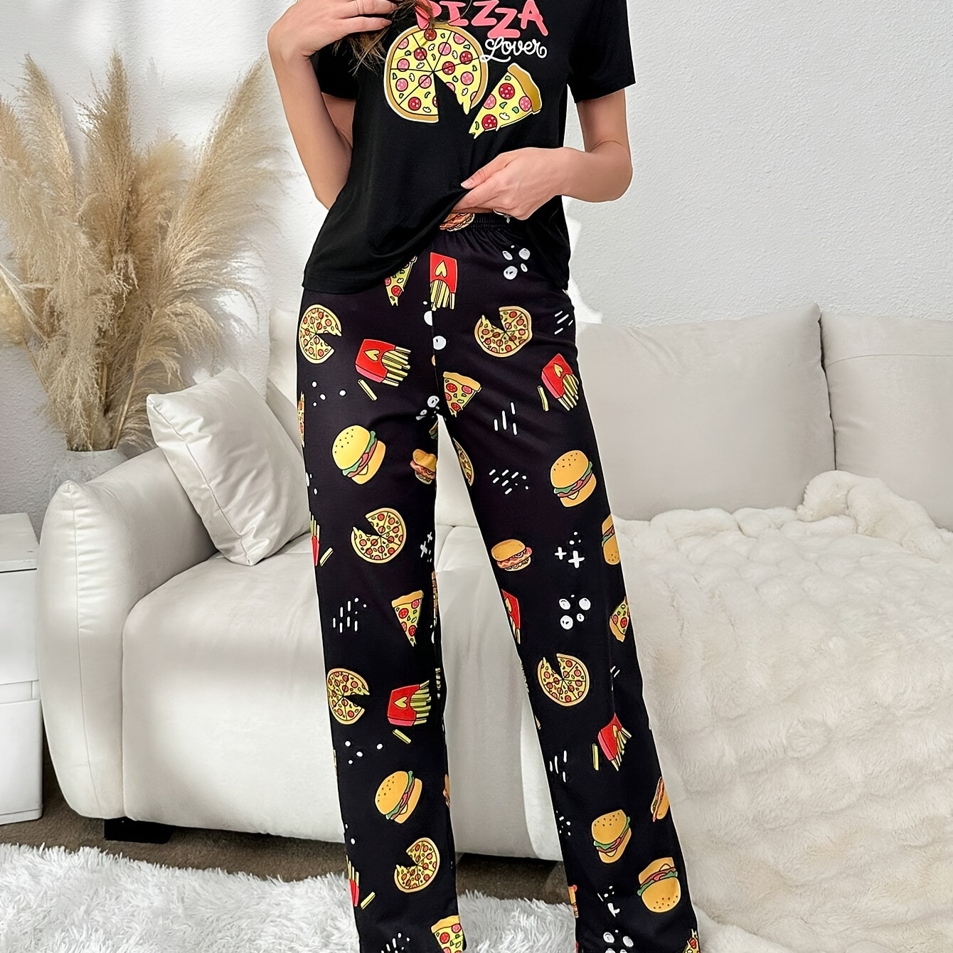 

's Set - Long Top & Waistband Pants, , Washable - For Fall/