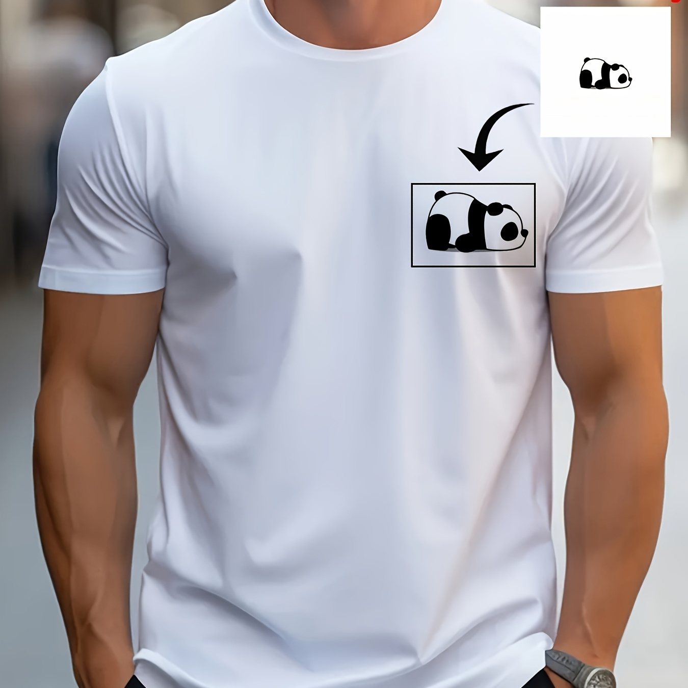 

1pc T-shirt ras du cou personnalisable pour homme - Tissu en polyester tricoté décontracté, manches courtes, haut respirant d'été avec personnalisée de sur le devant et l'arrière, coupe standard