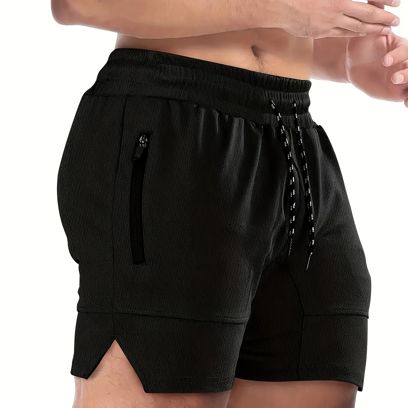 

Men's Chic Quick Drying Sports Shorts, Comfy Breathable Active Shorts For Summer Gym Workout Training Basketball