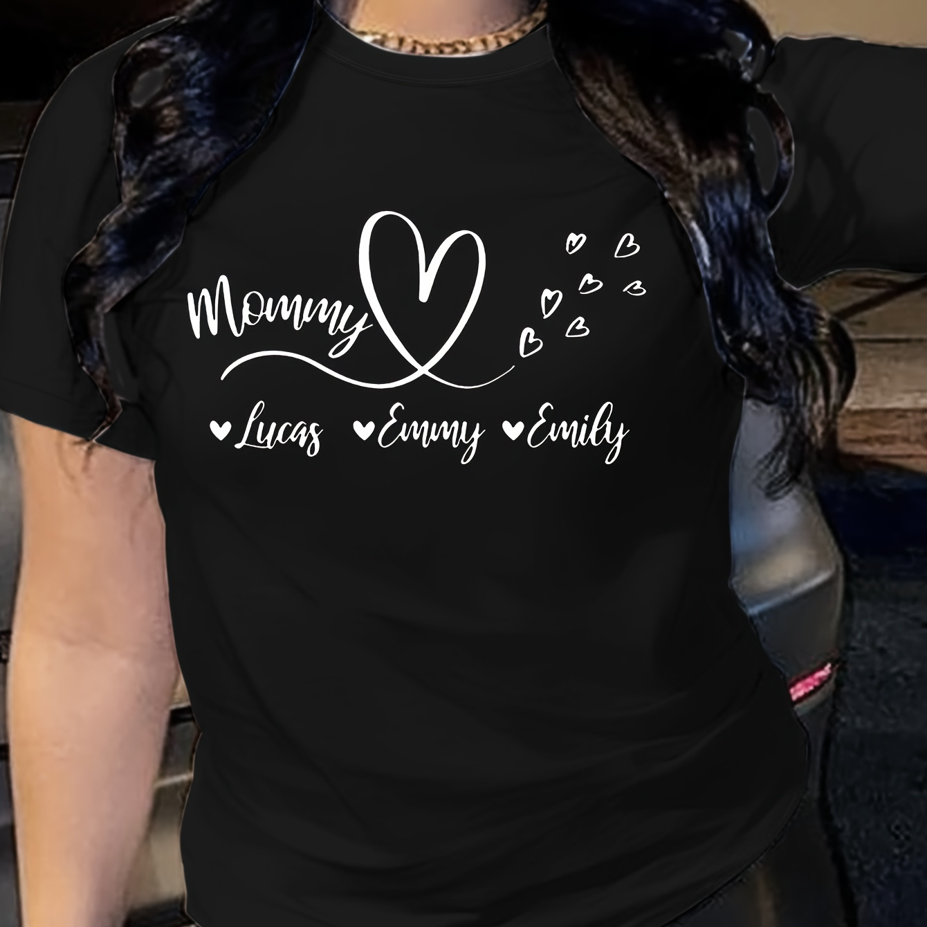 

Mother's Day Letter Print T-shirt, Short Sleeve Crew Neck Casual Top For Summer & Spring, Women's Clothing