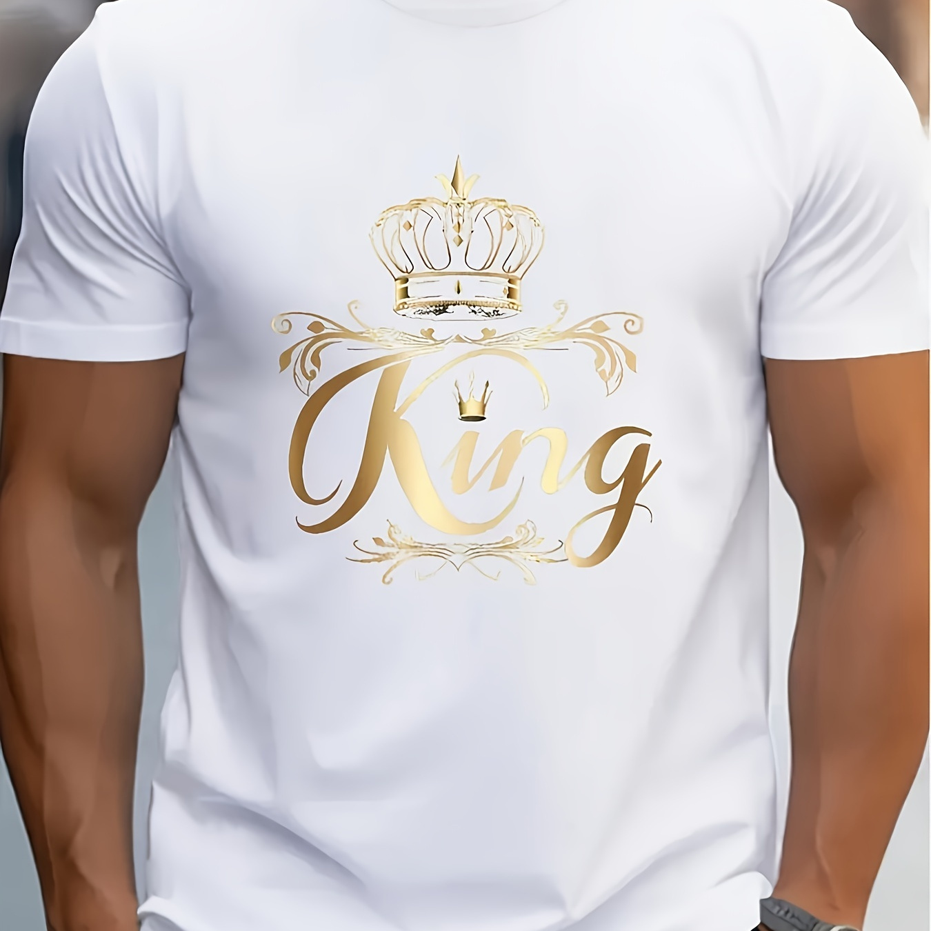 

Gold King Crown Design G500 Pure Cotton Men's T-shirt Comfort Fit